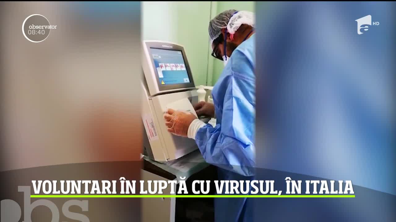 Voluntari &icirc;n luptă cu virusul, &icirc;n Italia