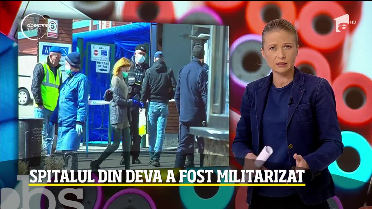 Observator Update, 8 aprilie, ora 15:00: Spitalul din Deva a fost militarizat