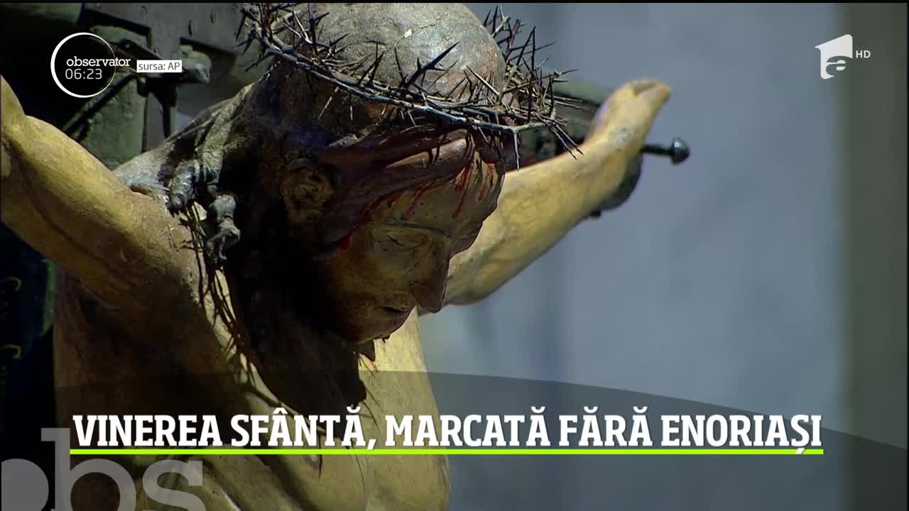 Calea Crucii a fost oficiată de Papa Francisc, &icirc;nsă piaţa San Pietro a fost goală