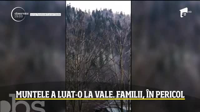 Muntele s-a mutat la poarta lor! Alunecare de teren la Azuga!
