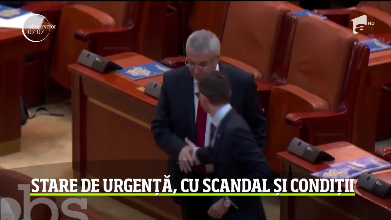 Stare de urgență, cu scandal și condiții &icirc;n Parlament