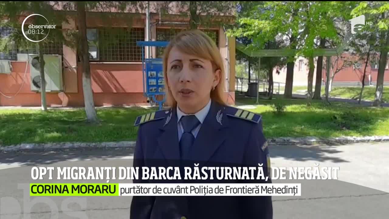 Opt migranţi din barca răsturnată &icirc;n Dunăre, de negăsit