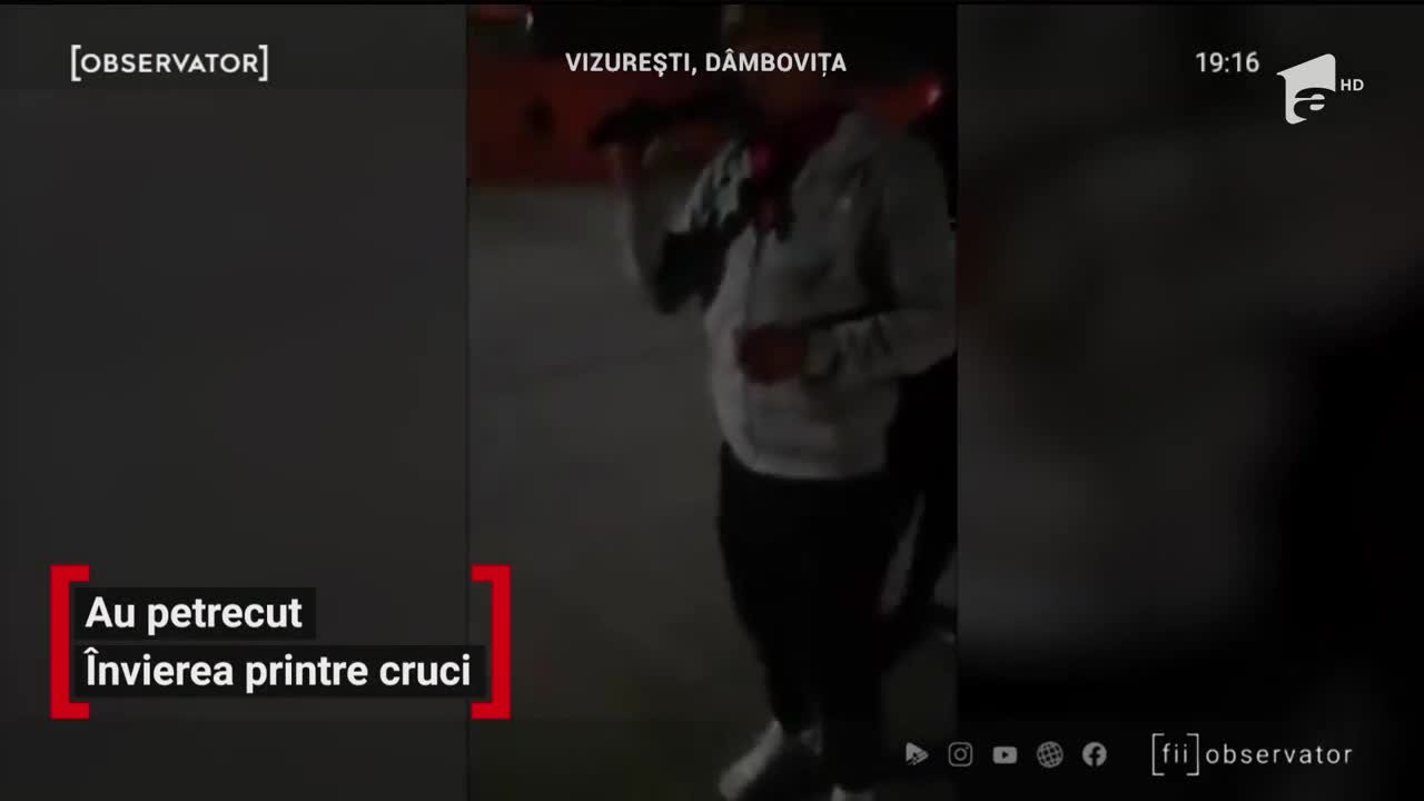 Petrecere de &Icirc;nvierea &icirc;n cimitir, cu manele şi băutură