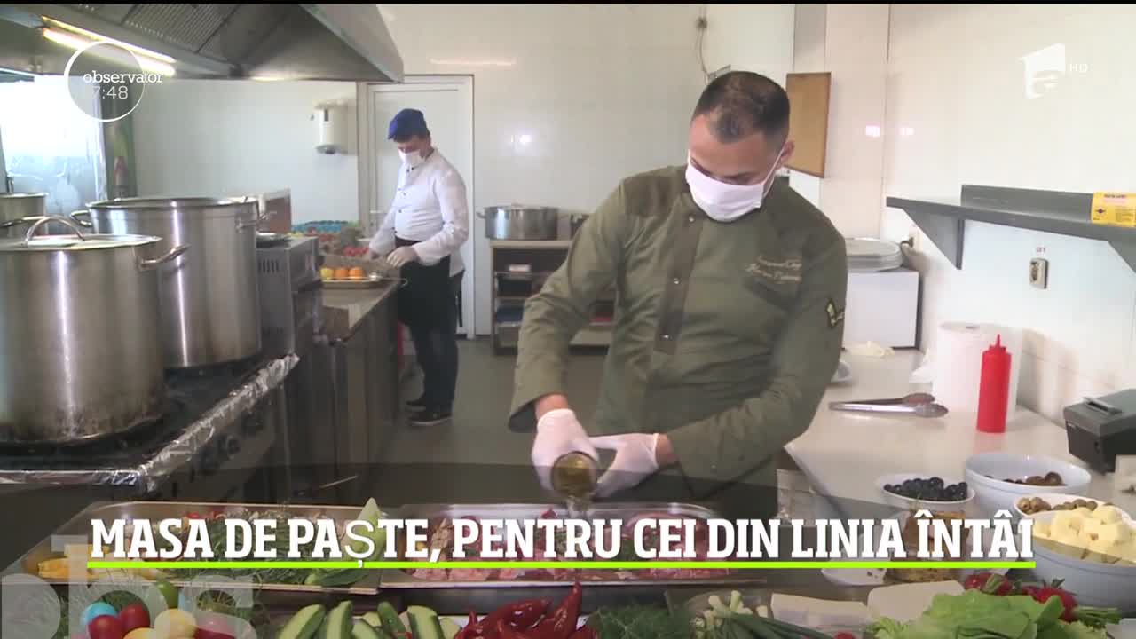 Masa de Paște pentru medicii din linia &icirc;nt&acirc;i