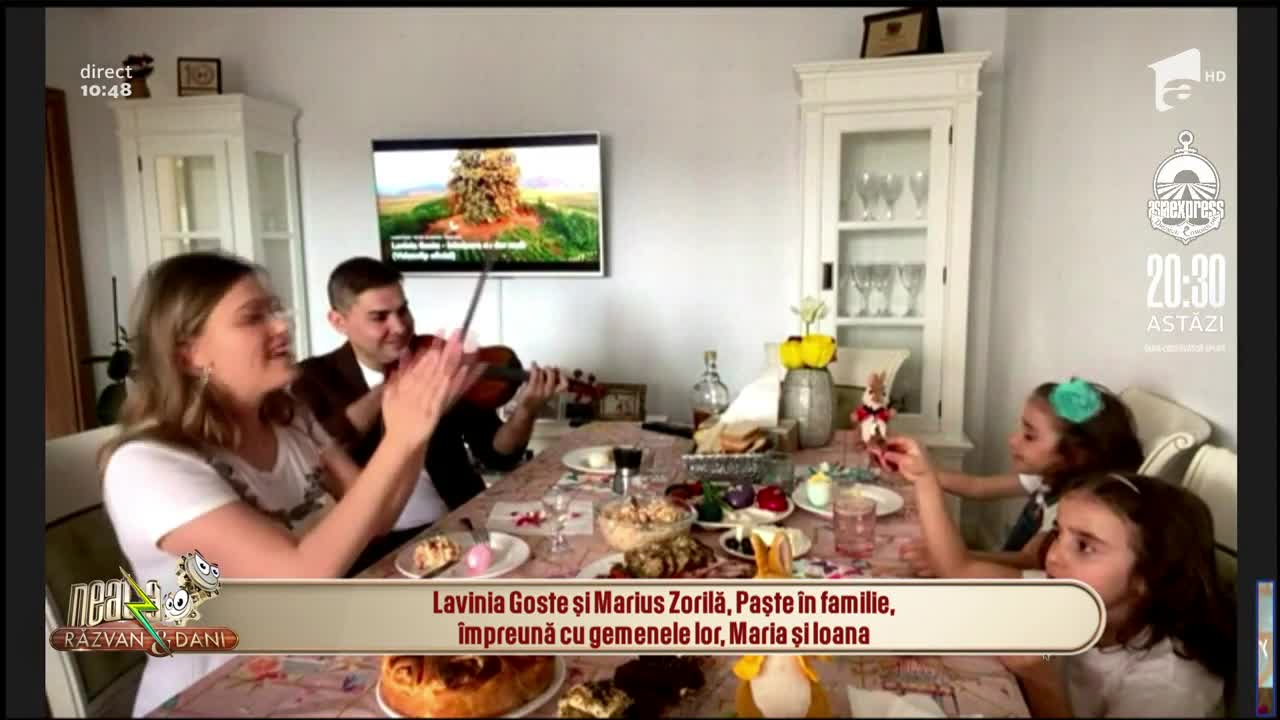 Lavinia Goste și Marius Zorilă, Paște în izolare. Frumoasa artistă a încântat publicul de la Neatza, cu o cântare live prin videocall