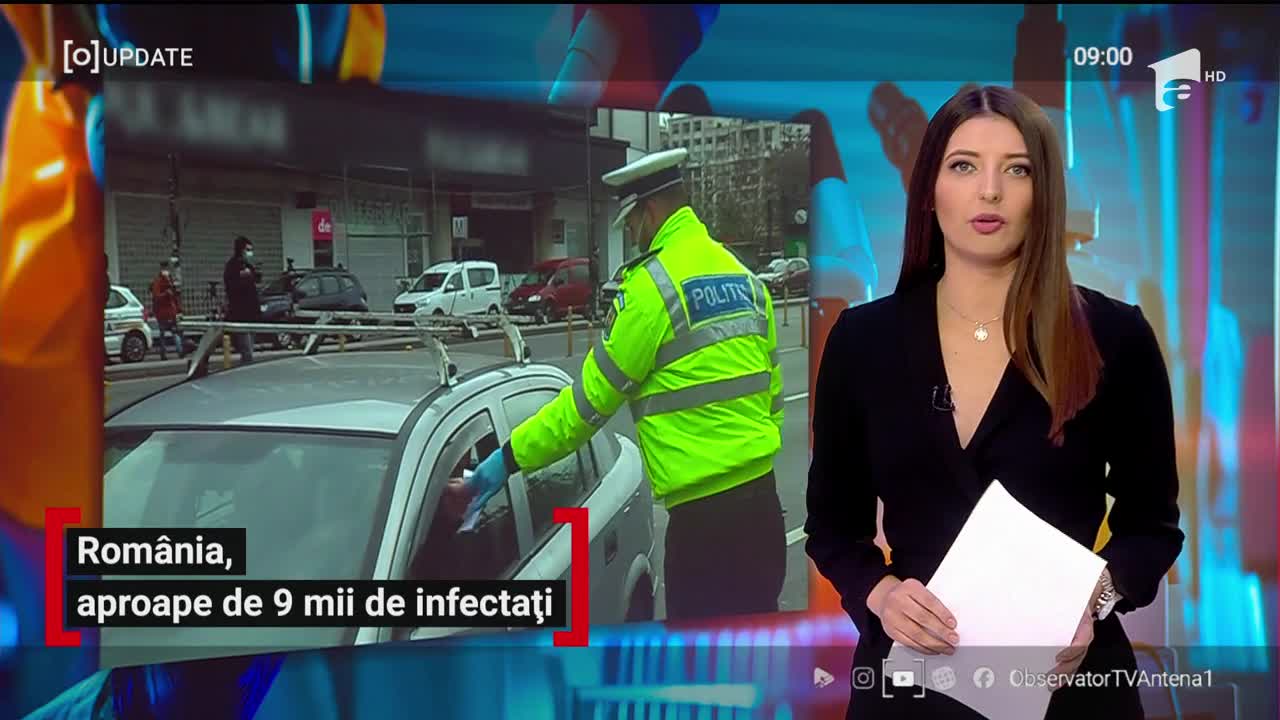 Observator Update, 21 aprilie, ora 9:00: Rom&acirc;nia, aproape de 9 mii de infectați