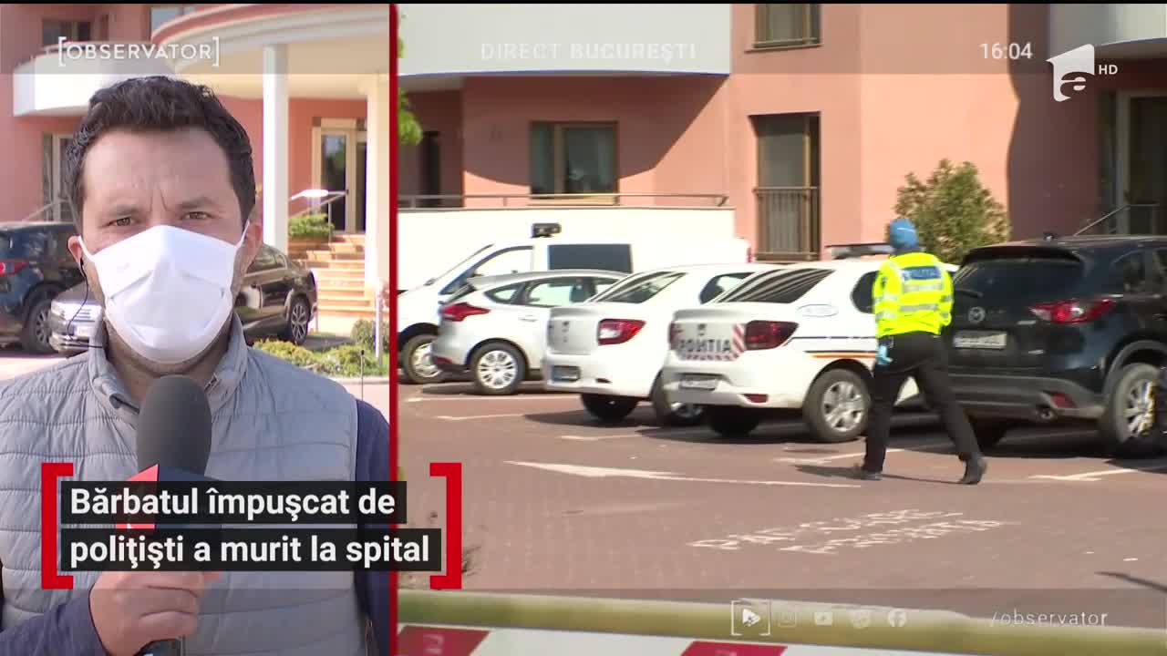 Bărbatul &icirc;mpușcat de polițiști a murit la spital