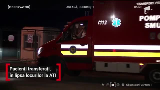 Pacienți transferați de la Brașov la Ploiești, &icirc;n lipsa locurilor la ATI
