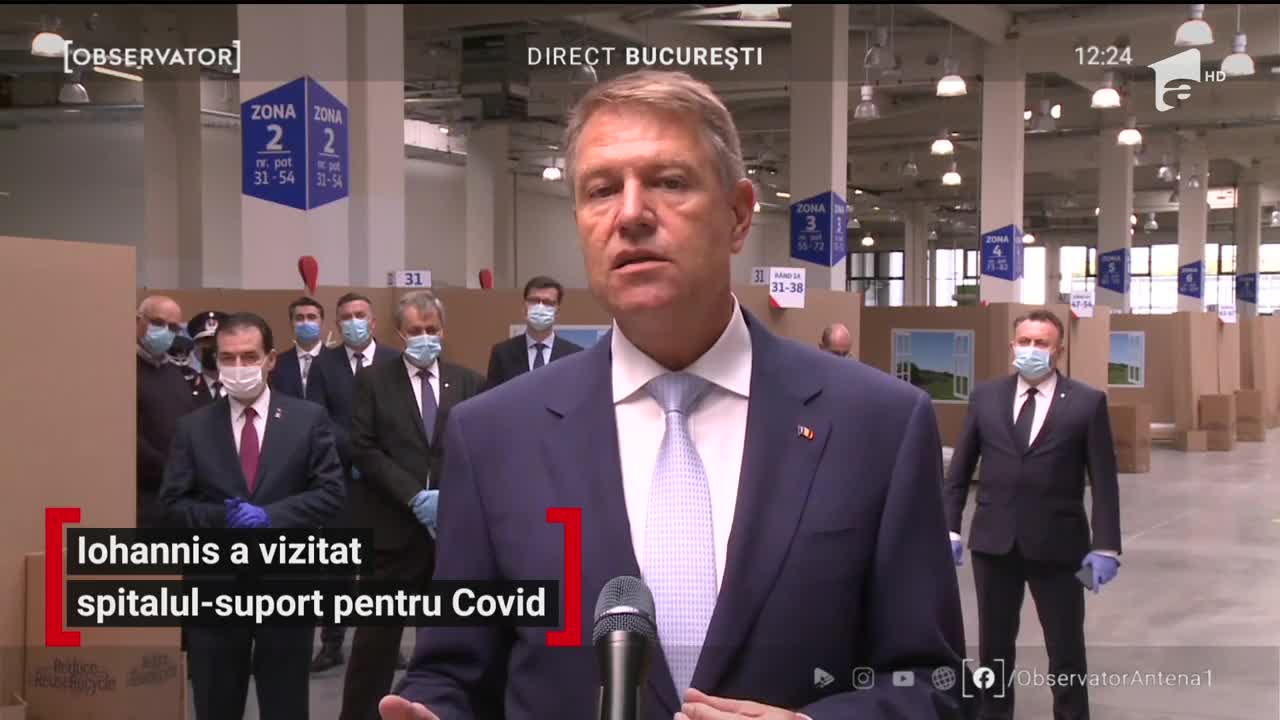 Klaus Iohannis a vizitat spitalul-suport pentru COVID-19