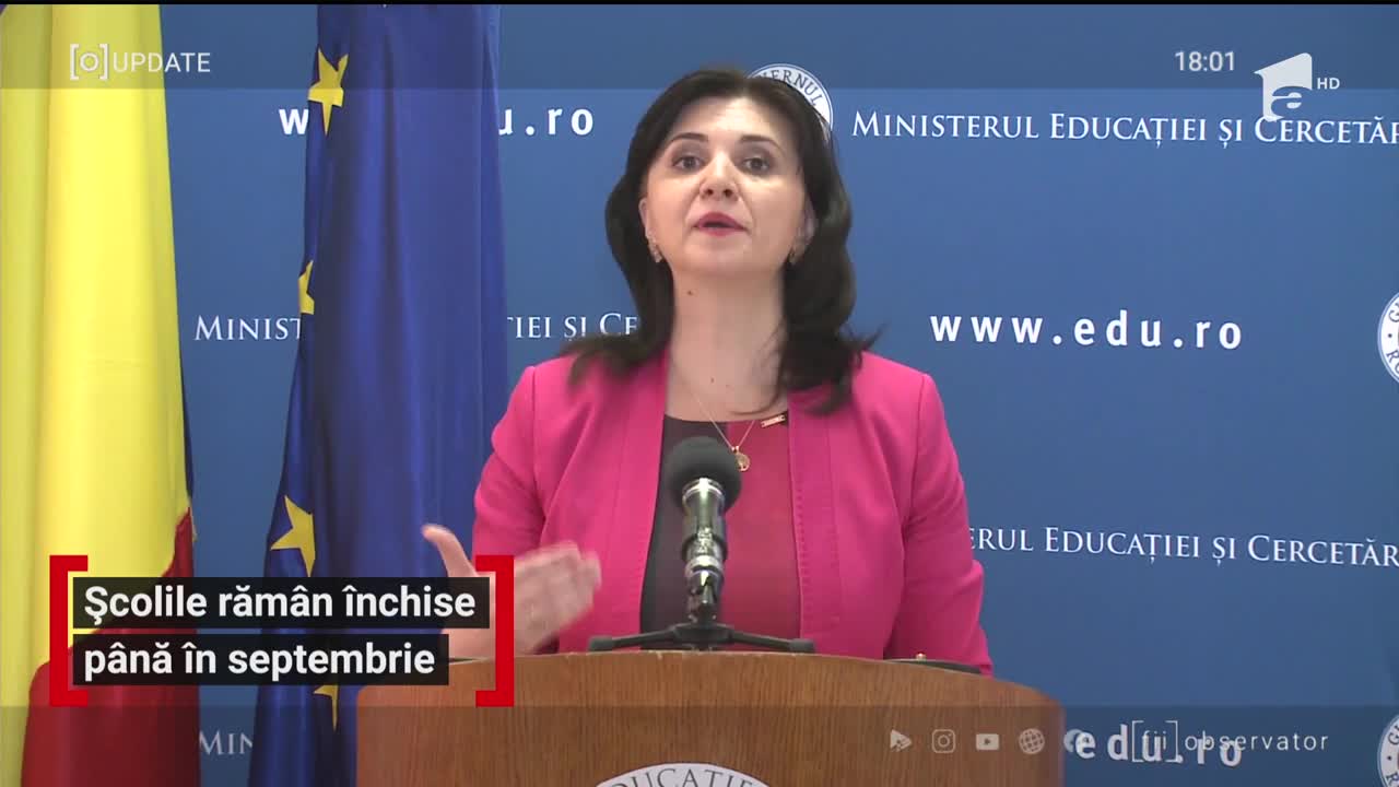 Observator Update, 27 aprilie, ora 18:00: Școlile răm&acirc;n &icirc;nchise p&acirc;nă &icirc;n septembrie