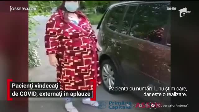 Pacienți vindecați de COVID-19, externați &icirc;n aplauze