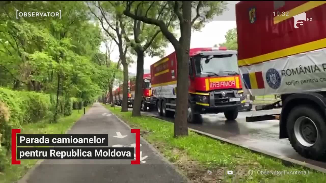 Rom&acirc;nia a trimis cu mult alai 20 de camioane de ajutoare către Republica Moldova