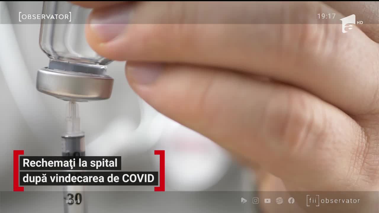 Rechemați la spital dupa vindecarea de COVID-19