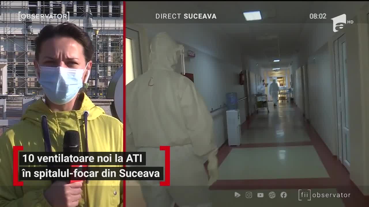 Din centrul focarului de coronavirus de la noi din ţară vin veşti bune! Spitalul Judeţan Suceava a primit nu mai puţin de zece ventilatoare mecanice