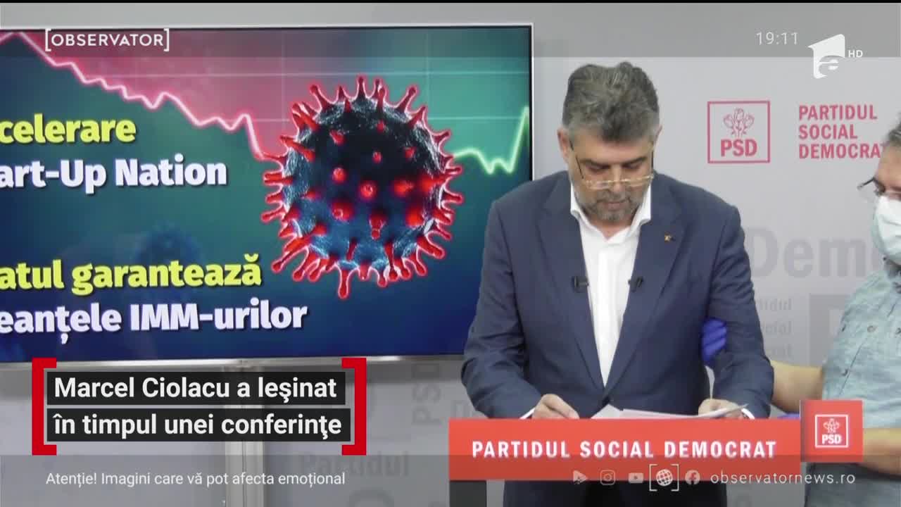 Marcel Ciolacu a leşinat &icirc;n direct &icirc;n timp ce citea planul propus de PSD