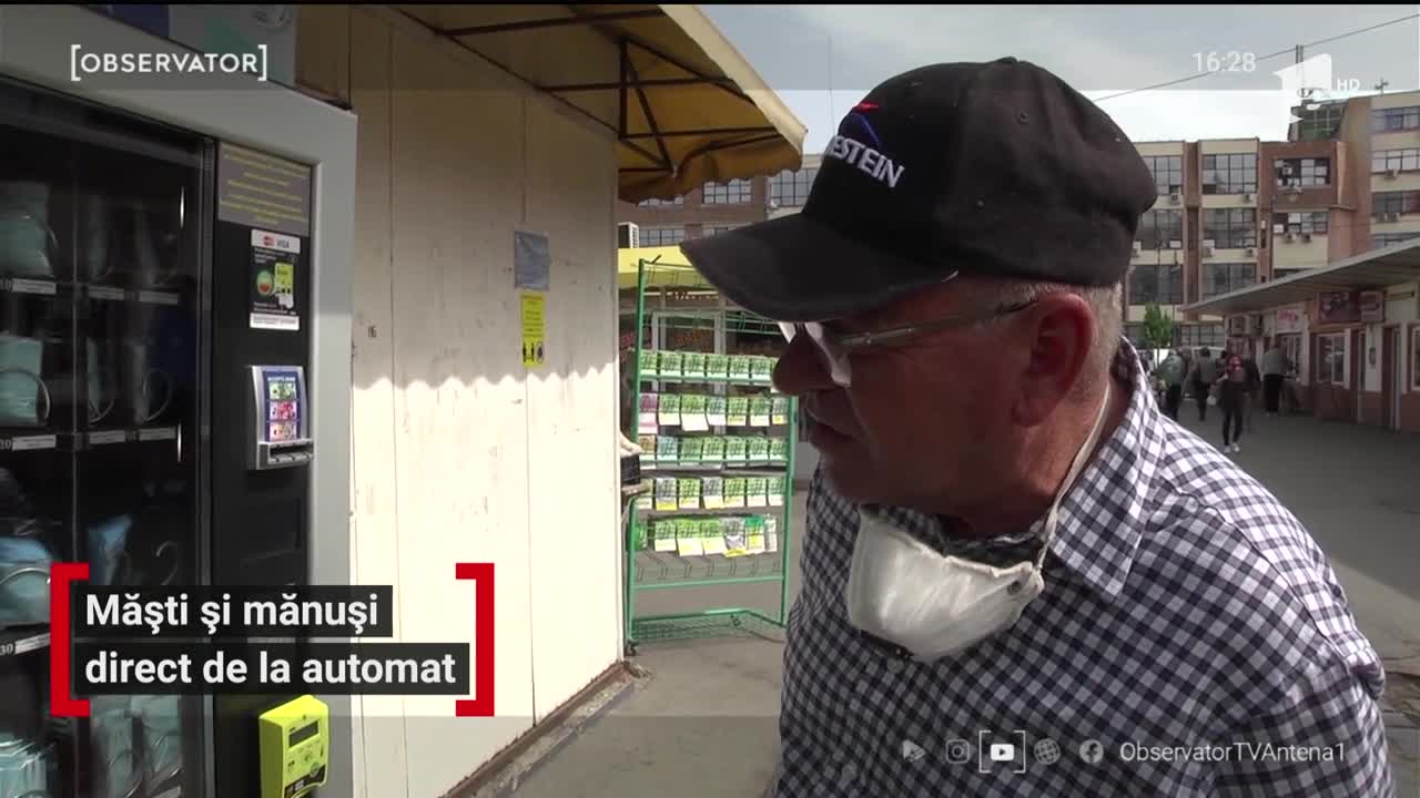 &Icirc;n Sibiu, măștile și mănușile pot fi achiziționate direct de la automat