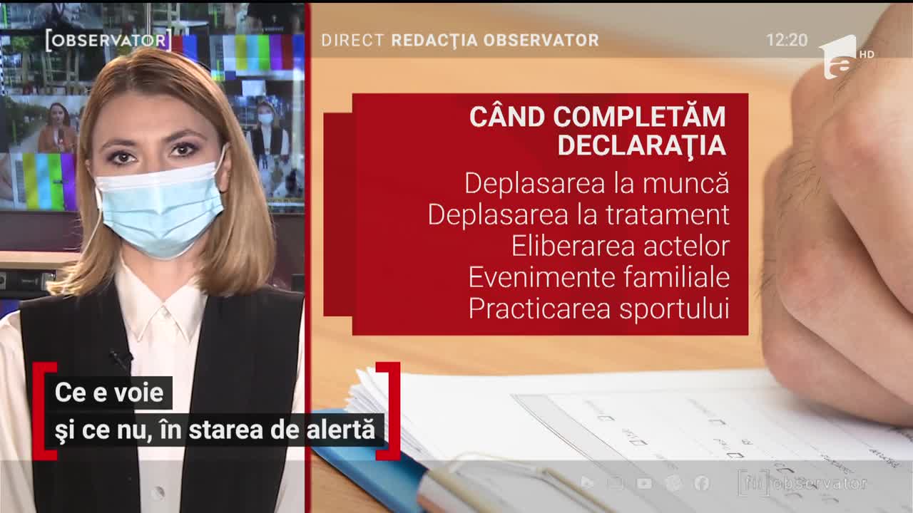 Observator Update, 15 mai, ora 12:00: Ce e voie și ce nu, &icirc;n starea de alertă