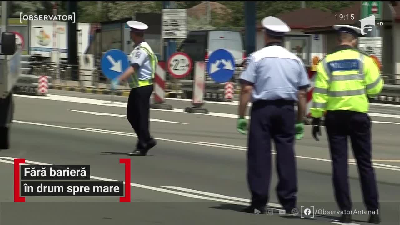 Fără barieră &icirc;n drum spre mare. Poliţisti de pe Autostrada Soarelui au făcut doar recomandări