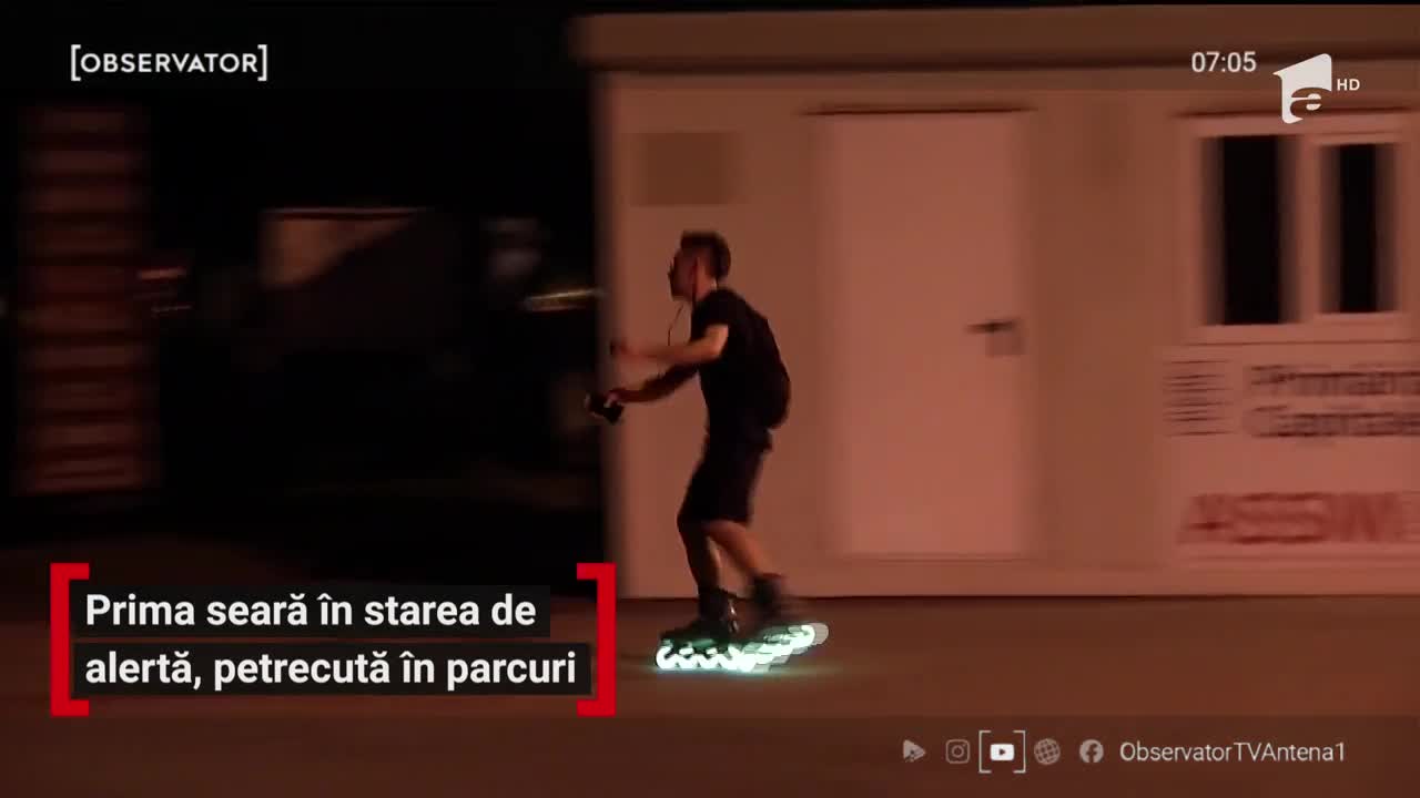 Prima seară &icirc;n starea de alertă, petrecută &icirc;n parcuri