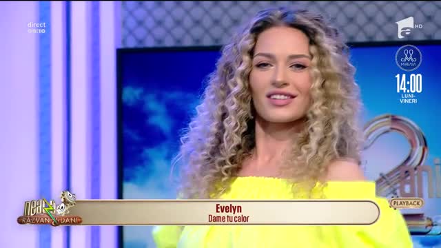 Evelyn c&acirc;ntă, la Neatza cu Răzvan și Dani, melodia "Dame tu calor"
