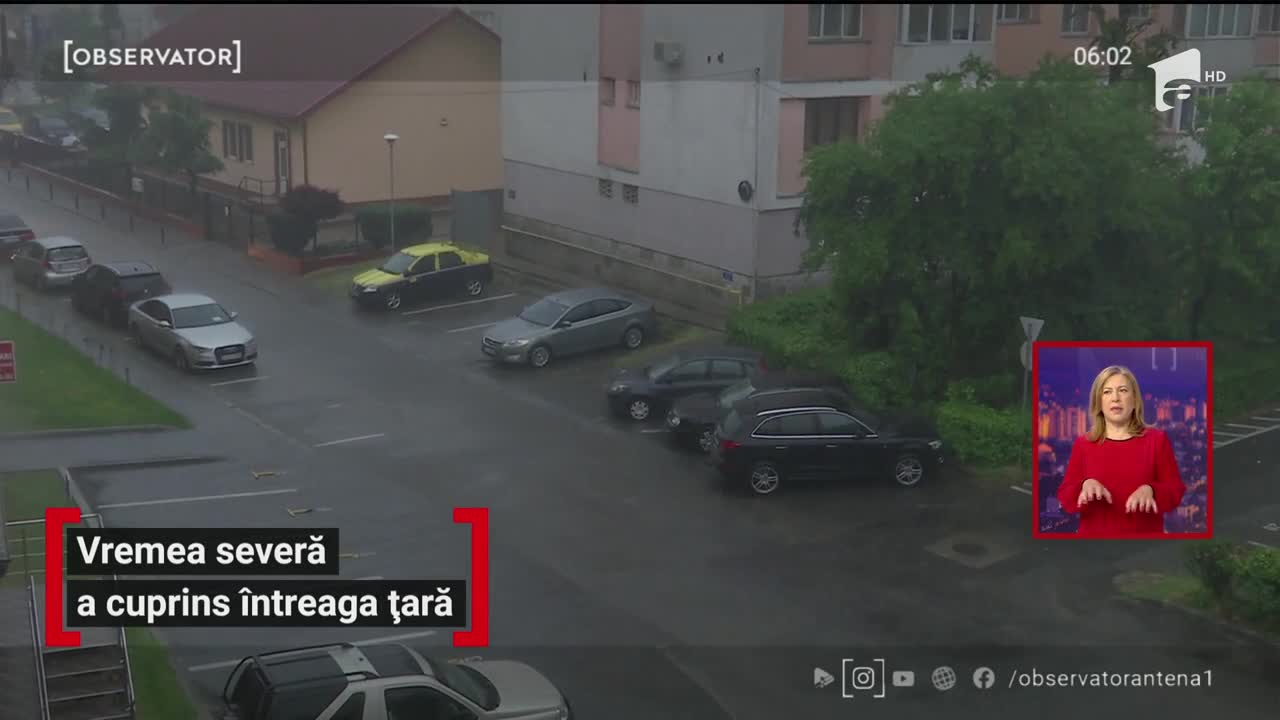 Vremea severă a cuprins &icirc;ntreaga țară. Ploile abundente, v&acirc;ntul puternic şi grindina au provocat numeroase pagube