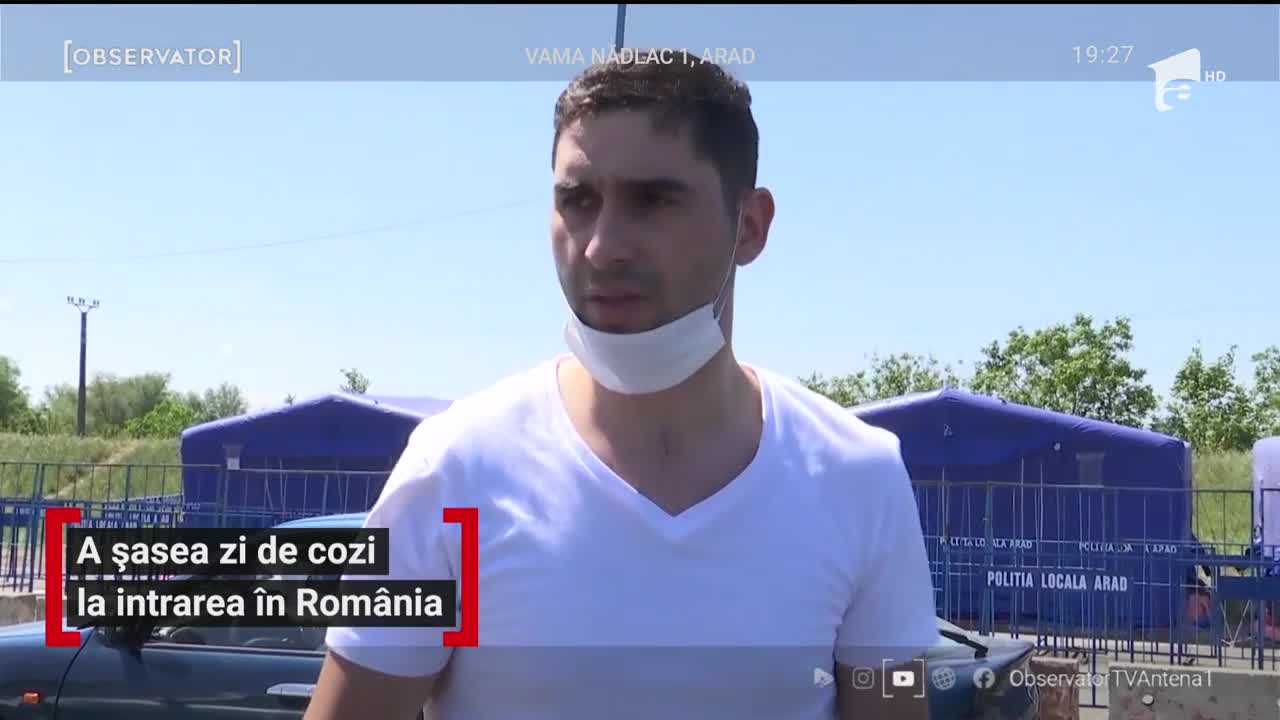 A șasea zi de cozi la intrarea &icirc;n Rom&acirc;nia, pe la Vama Nădlac