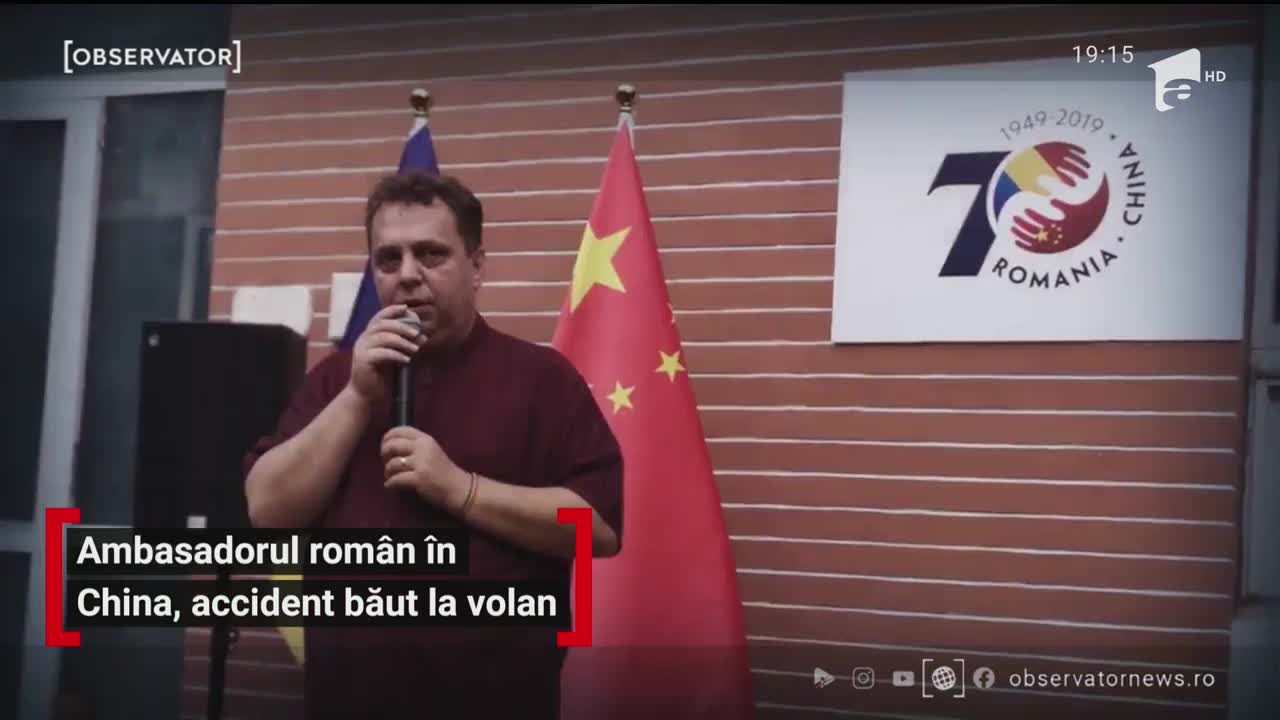 Ambasadorul rom&acirc;n &icirc;n China, accident băut la volan