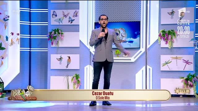 Cezar Ouatu c&acirc;ntă, LIVE la Neatza, melodia "O Sole Mio"