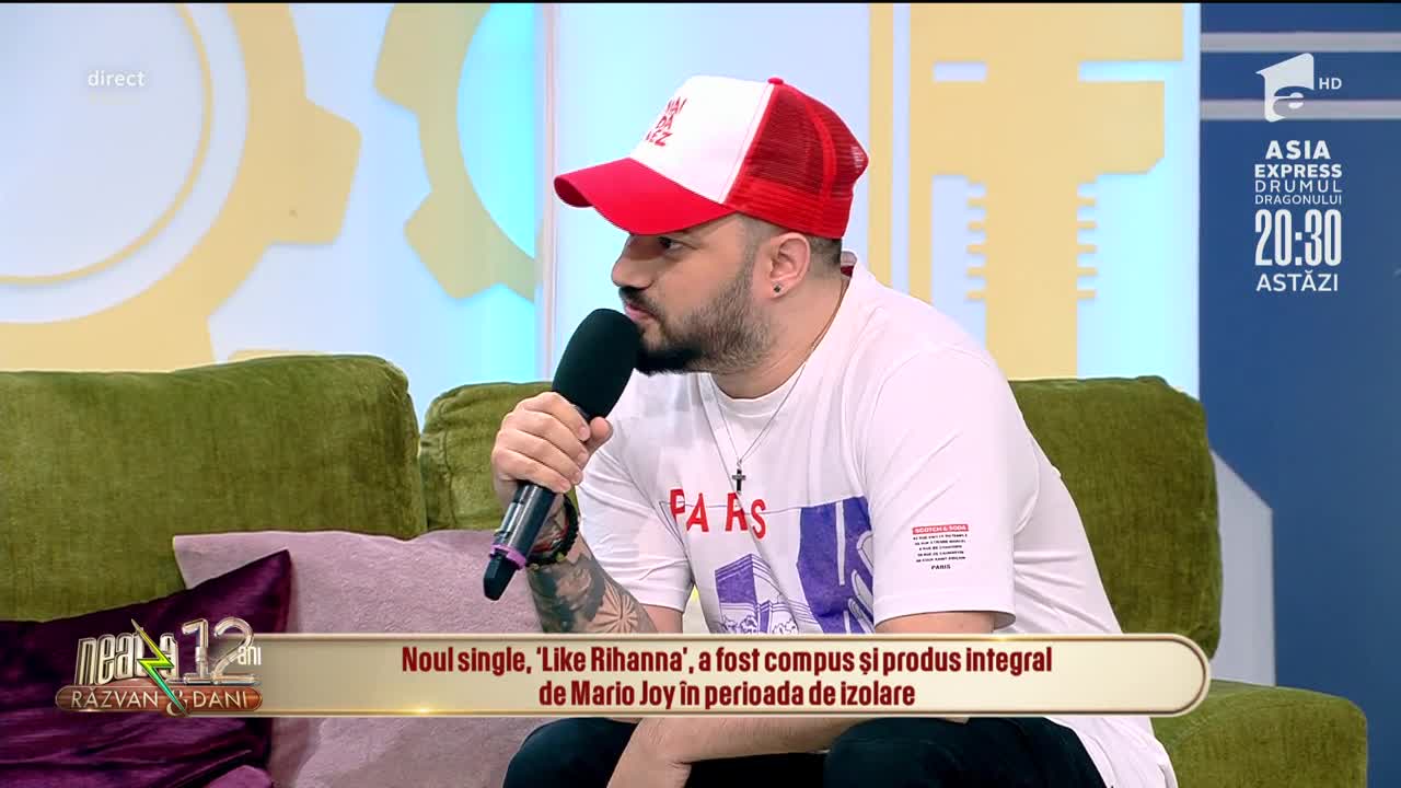 Mario Joy c&acirc;ntă piesa Like Rihanna, la Neatza cu Răzvan și Dani
