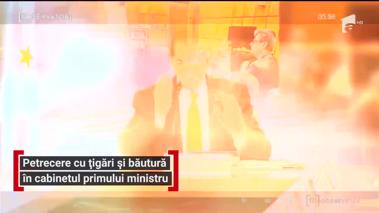 Petrecere cu țigări și băutură &icirc;n cabinetul premierului Ludovic Orban