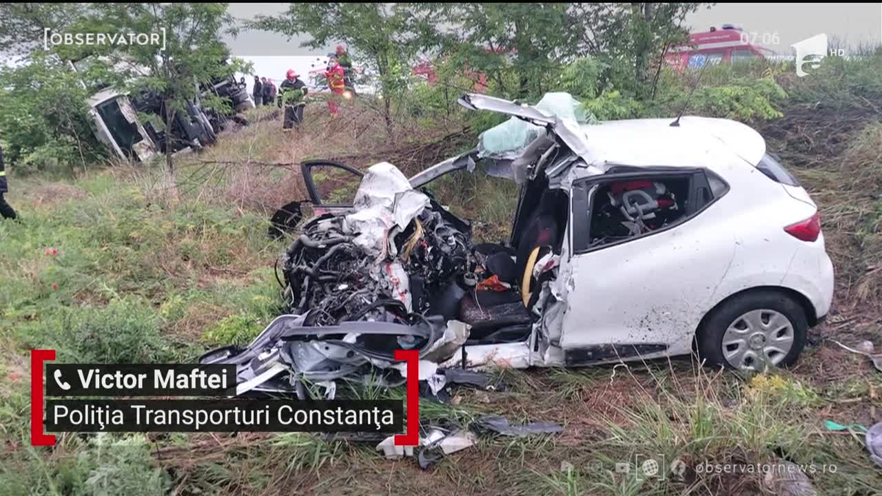 O familie &icirc;ntreagă a fost spulberată de un TIR pe o şosea din Galaţi