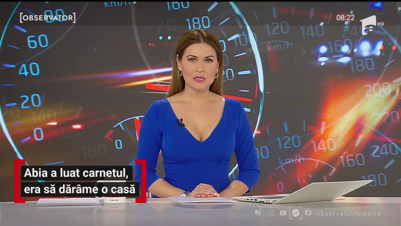 t&acirc;nărul a ajuns la spital.  Abia a luat carnetul, dar era să dăr&acirc;me o casă