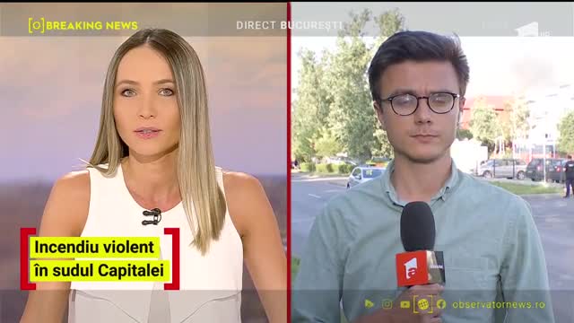 Incendiu violent &icirc;n sudul Capitalei