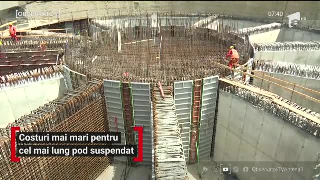 Costuri mai mari pentru cel mai lung pod suspendat din sud-estul Rom&acirc;niei