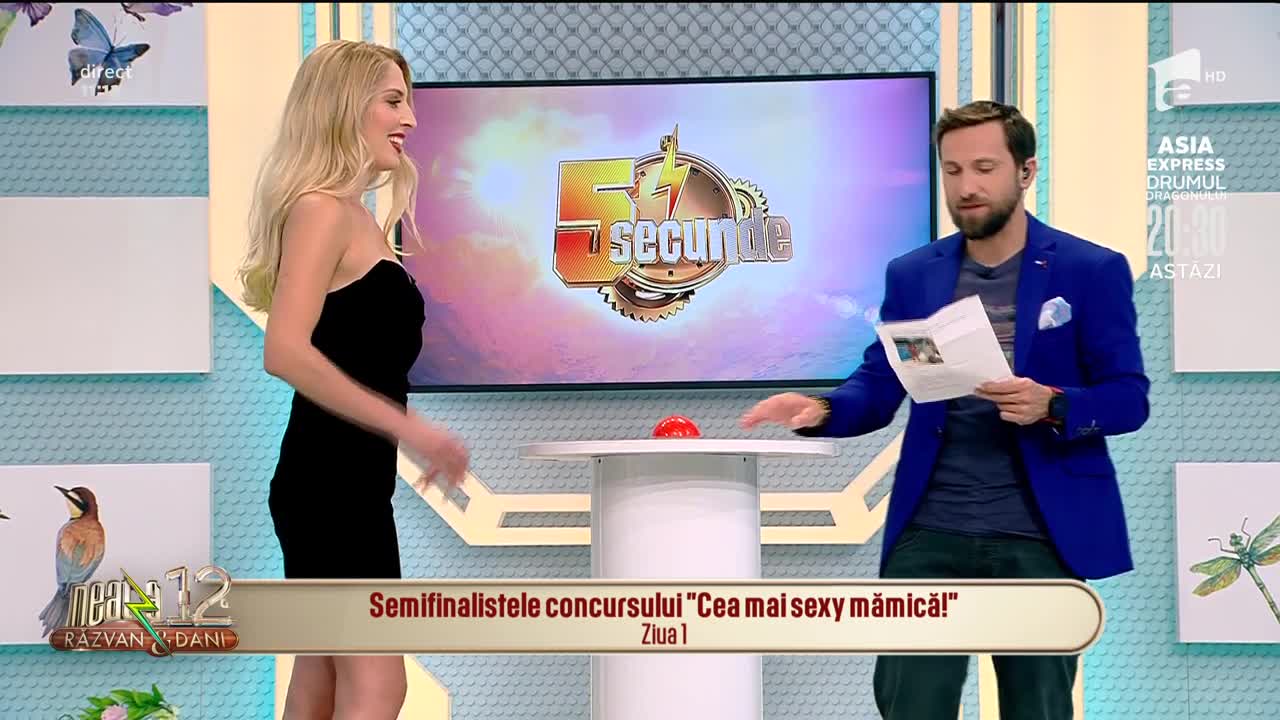 Semifinale, "Cea mai sexy mămică"! Provocarea celor cinci secunde cu Cristina, Miruna și Isa! |VIDEO