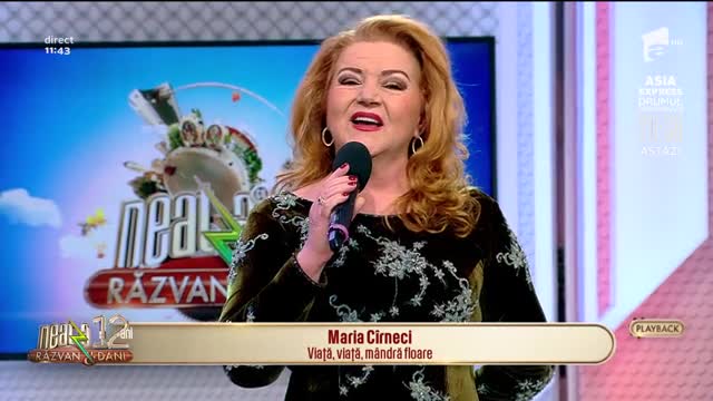 Maria C&acirc;rneci c&acirc;ntă melodia Viață, viață, m&acirc;ndră floare, la Neatza cu Răzvan și Dani