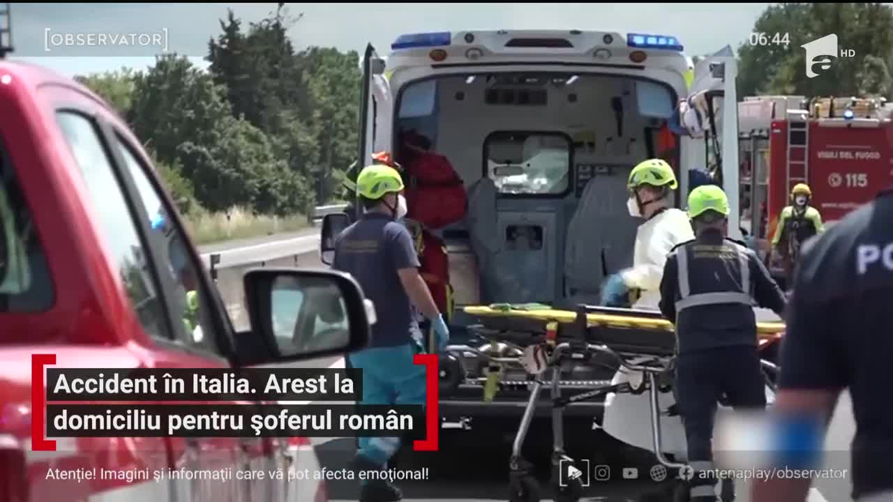 Accident &icirc;n Italia. Arest la domiciliu pentru șoferul rom&acirc;n