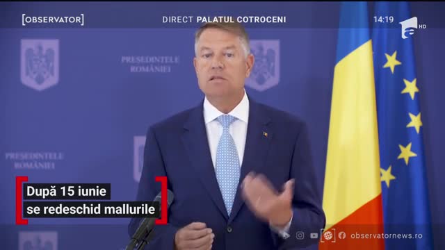 Președintele Iohannis, noi declarații: &bdquo;Din 15 iunie se redeschid mall-urile&rdquo;