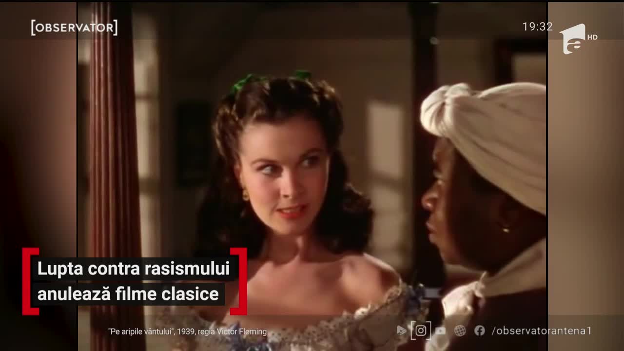 Lupta contra rasismului anulează filme clasice! Pelicula "Pe aripile v&acirc;ntului" a fost scoasă de pe platforma de streaming HBO