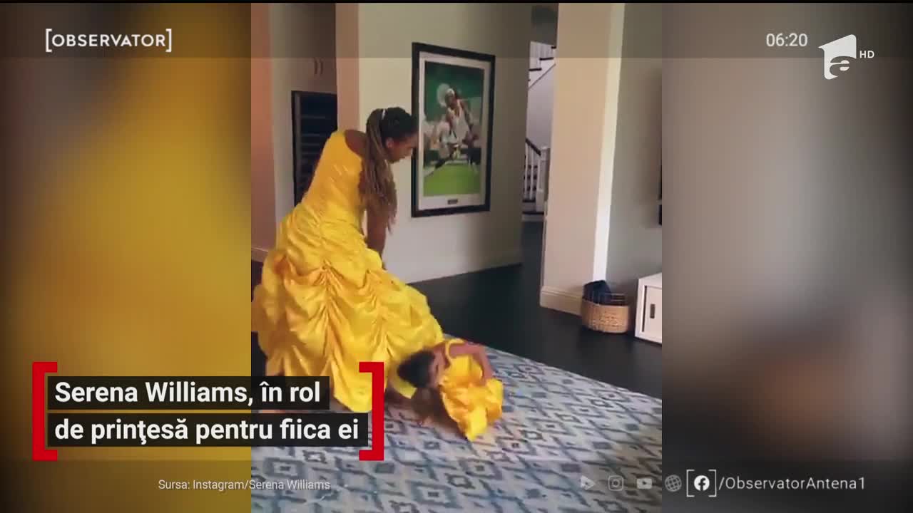 Serena Wiliams, &icirc;n rol de prințesă pentru fiica ei