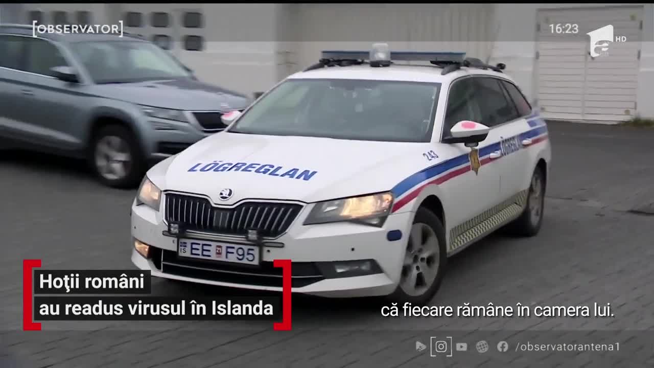 Doi hoţi rom&acirc;ni au trimis &icirc;n carantină 16 poliţişti islandezi