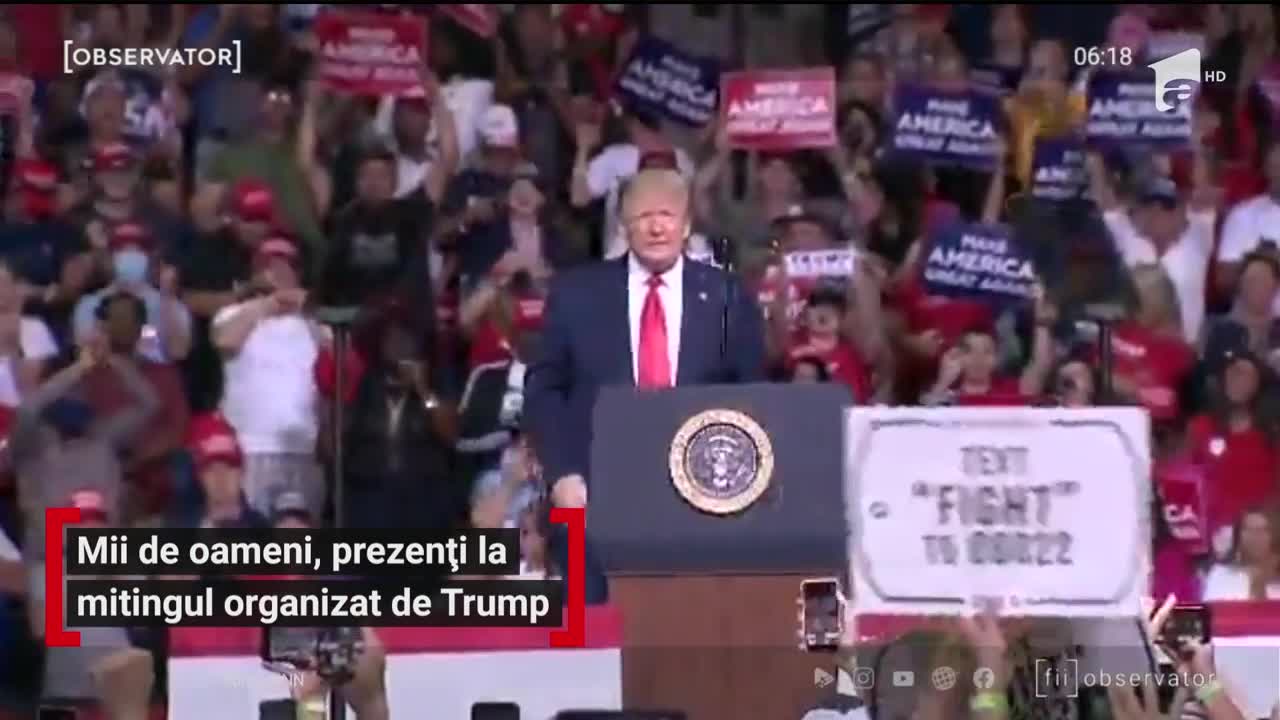 Primul miting din pandemie a lui Trump a adunat mii de oameni
