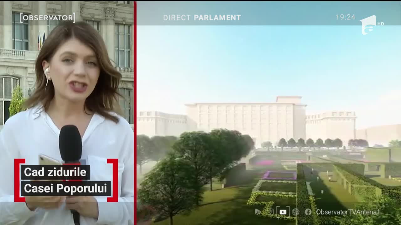 Casa Poporului răm&acirc;ne fără zidurile care o &icirc;nconjoară