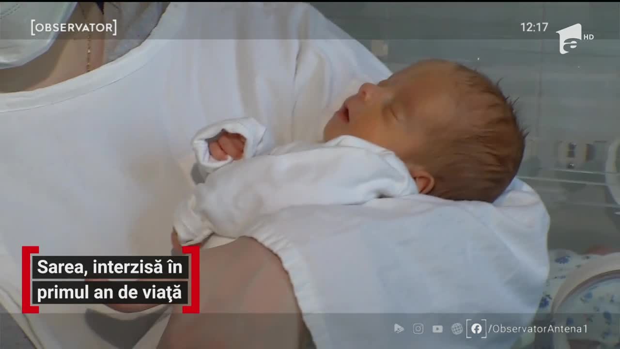 Sarea, interzisă &icirc;n primul an de viață