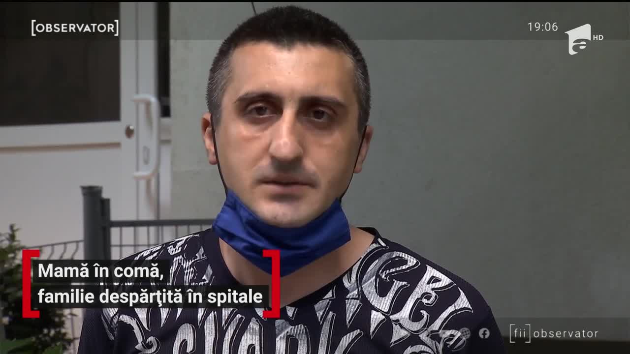 Mamă &icirc;n comă, familie despărțită &icirc;n spitale