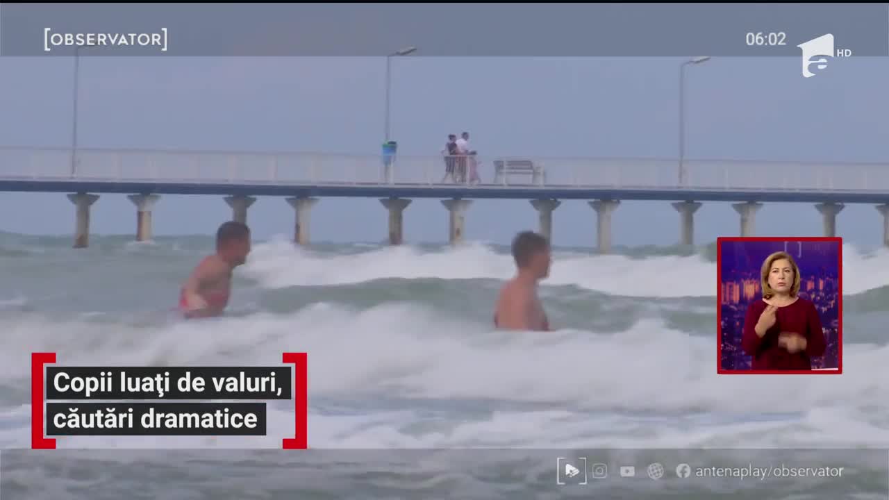 Copii luați de valuri, căutări dramatice pe litoral