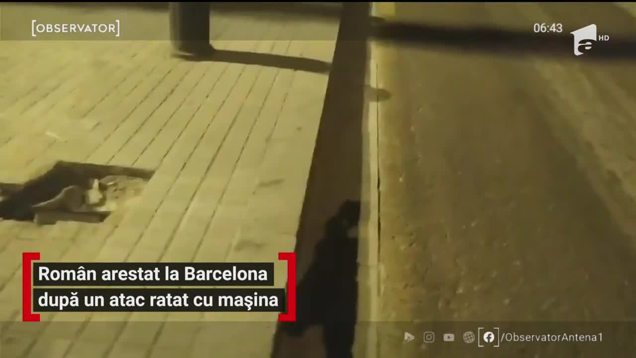 Rom&acirc;n arestat la Barcelona după un atac ratat cu mașina