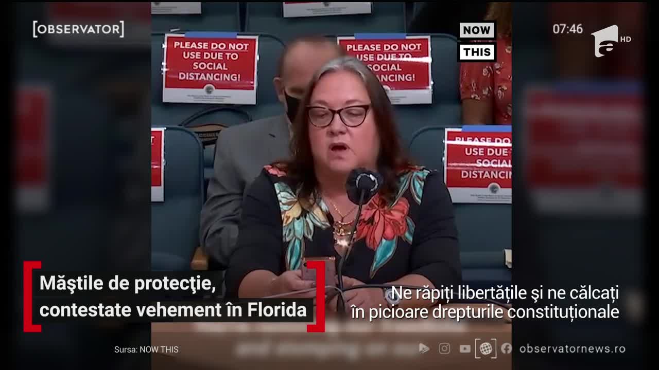 Măștile de protecție, contestate vehement &icirc;n Florida