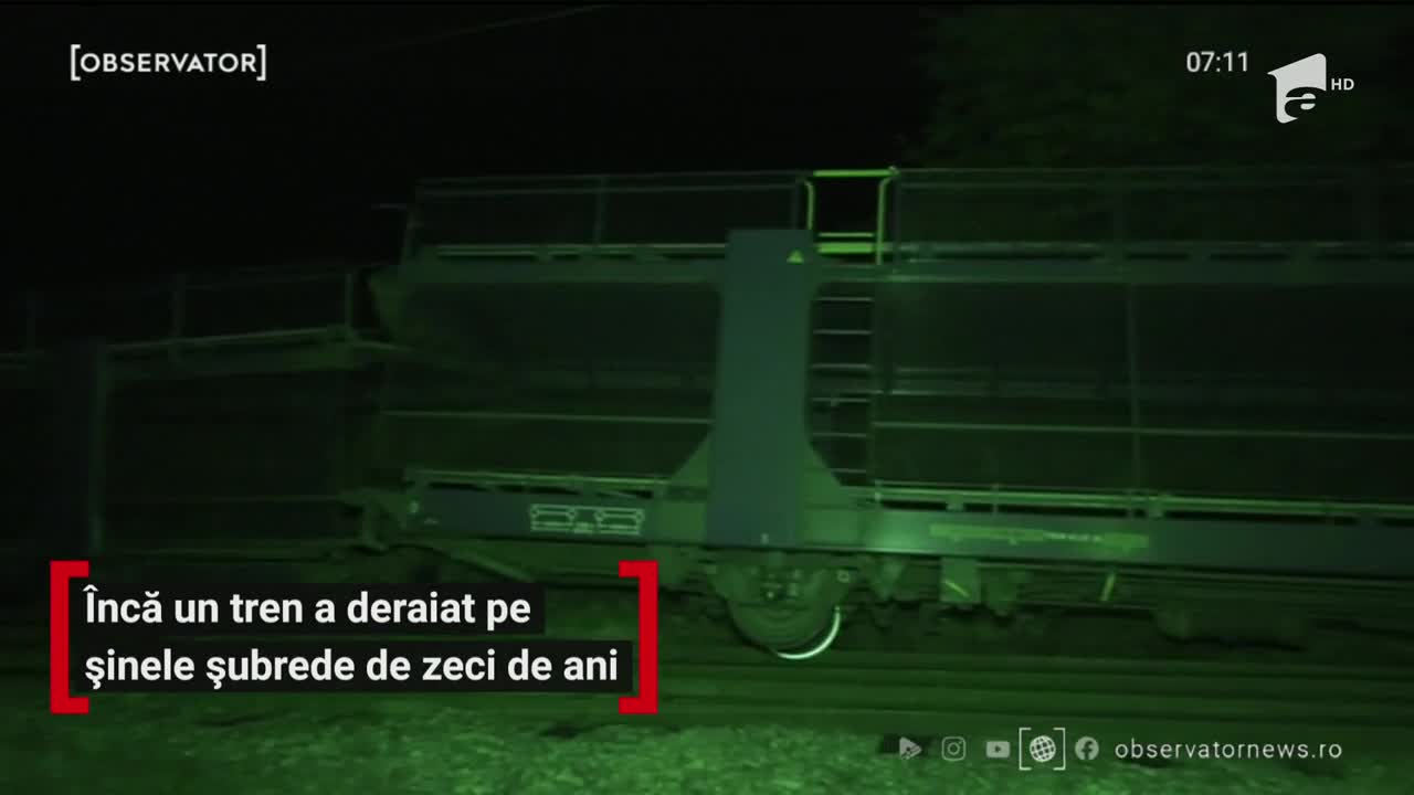 &Icirc;ncă un tren a deraiat pe șinele șubrede de zeci de ani