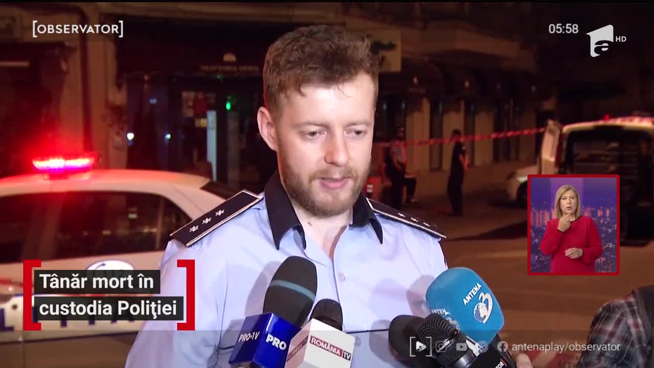 T&acirc;năr mort &icirc;n custodia poliției